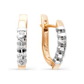 Золотые серьги Мастер Бриллиант 01M2-104-814 с бриллиантом 01M2-104-814 фото