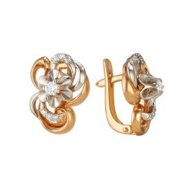 Золотые серьги Мастер Бриллиант 01M2-105-53 с бриллиантом 01M2-105-53 фото