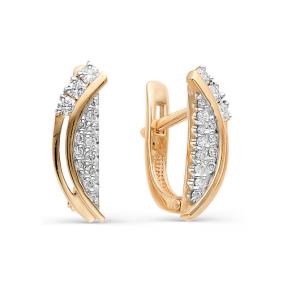 Золотые серьги Мастер Бриллиант 01M2-106-324 с бриллиантом 01M2-106-324 фото