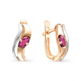 Золотые серьги Мастер Бриллиант 01M2-106-582-03 с рубином 01M2-106-582-03 фото