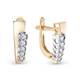 Золотые серьги Мастер Бриллиант 01M2-106-806 с бриллиантом 01M2-106-806 фото