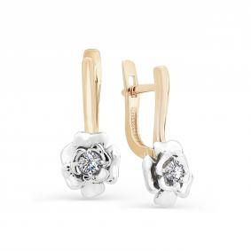 Золотые серьги Мастер Бриллиант 01M2-106-906-02 с сапфиром 01M2-106-906-02 фото