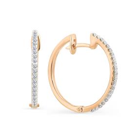 Золотые серьги Мастер Бриллиант 01M2-107-129 с бриллиантом 01M2-107-129 фото