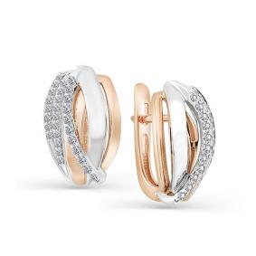 Золотые серьги Мастер Бриллиант 01M2-107-227 с бриллиантом 01M2-107-227 фото