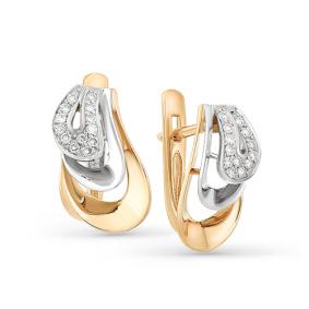 Золотые серьги Мастер Бриллиант 01M2-107-279 с бриллиантом 01M2-107-279 фото