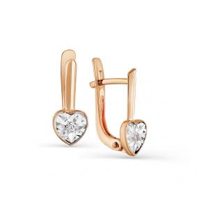 Золотые серьги Мастер Бриллиант 01M2-107-540/1 с бриллиантом 01M2-107-540/1 фото