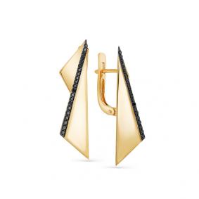 Золотые серьги Мастер Бриллиант 01M2-107-733-48 с бриллиантом 01M2-107-733-48 фото