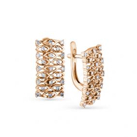 Золотые серьги Мастер Бриллиант 01M2-107889-00-00 с бриллиантом 01M2-107889-00-00 фото