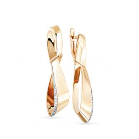 Золотые серьги Мастер Бриллиант 01M2-107894-00-00 с бриллиантом 01M2-107894-00-00 фото