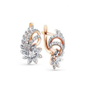 Золотые серьги Мастер Бриллиант 01M2-107896-00-00 с бриллиантом 01M2-107896-00-00 фото