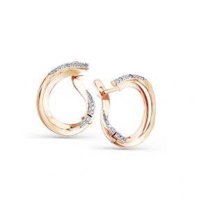 Золотые серьги Мастер Бриллиант 01M2-107930-00-00 с бриллиантом 01M2-107930-00-00 фото