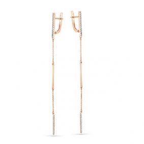 Золотые серьги Мастер Бриллиант 01M2-108045-00-00 с бриллиантом 01M2-108045-00-00 фото