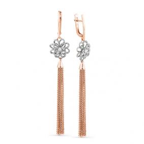 Золотые серьги Мастер Бриллиант 01M2-108078-00-00 с бриллиантом 01M2-108078-00-00 фото