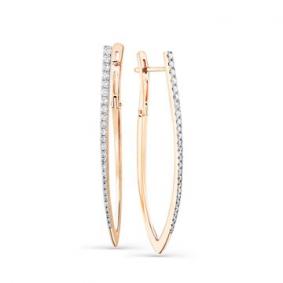 Золотые серьги Мастер Бриллиант 01M2-108081-00-00 с бриллиантом 01M2-108081-00-00 фото