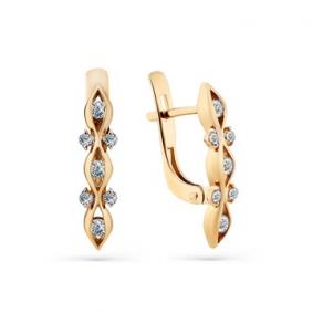 Золотые серьги Мастер Бриллиант 01M2-108429-00-00 с бриллиантом 01M2-108429-00-00 фото