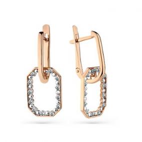 Золотые серьги Мастер Бриллиант 01M2-108479-00-00 с бриллиантом 01M2-108479-00-00 фото