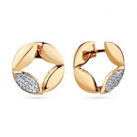 Золотые серьги Мастер Бриллиант 01M2-108504-00-00 с бриллиантом 01M2-108504-00-00 фото