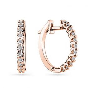 Золотые серьги Мастер Бриллиант 01M2-108518-00-00 с бриллиантом 01M2-108518-00-00 фото