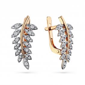 Золотые серьги Мастер Бриллиант 01M2-208490-00-00 с бриллиантом 01M2-208490-00-00 фото