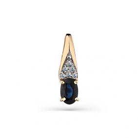 Золотая подвеска Мастер Бриллиант 01M3-130043-00-02 с бриллиантом и сапфиром 01M3-130043-00-02 фото