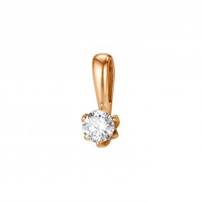 Золотая подвеска Мастер Бриллиант 01M3-279 с бриллиантом 01M3-279 фото