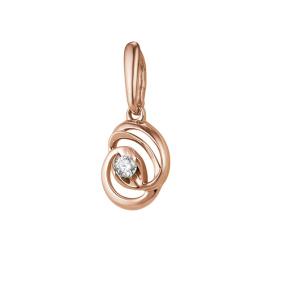 Золотая подвеска Мастер Бриллиант 01M3-396 с бриллиантом 01M3-396 фото