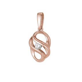 Золотая подвеска Мастер Бриллиант 01M3-416 с бриллиантом 01M3-416 фото