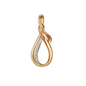 Золотая подвеска Мастер Бриллиант 01M3-460 с бриллиантом 01M3-460 фото