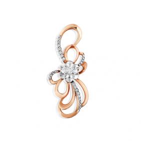 Золотая подвеска Мастер Бриллиант 01M3-681 с бриллиантом 01M3-681 фото