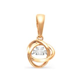 Золотые подвески Мастер Бриллиант с танцующим бриллиантом 01M3-692 01M3-692 фото