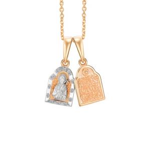 Золотая подвеска Мастер Бриллиант 01M3-819 с бриллиантом 01M3-819 фото