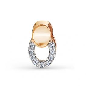 Золотая подвеска Мастер Бриллиант 01M3-834 с бриллиантом 01M3-834 фото