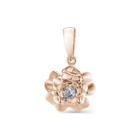 Золотая подвеска Мастер Бриллиант 01M3-846 с бриллиантом 01M3-846 фото