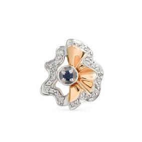 Золотая подвеска Мастер Бриллиант 01M3-857-02 с бриллиантом и сапфиром 01M3-857-02 фото