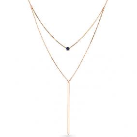 Золотое колье Мастер Бриллиант 01M6-160406-00-02 с сапфиром 01M6-160406-00-02 фото