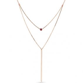 Золотое колье Мастер Бриллиант 01M6-160406-00-03 с рубином 01M6-160406-00-03 фото