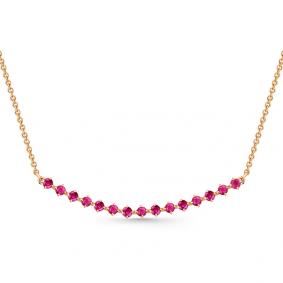 Золотое колье Мастер Бриллиант 01M6-160473-00-03 с рубином 01M6-160473-00-03 фото