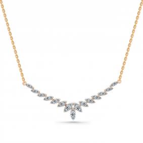 Золотое колье Мастер Бриллиант 01M6-160695-00-00 с бриллиантом 01M6-160695-00-00 фото