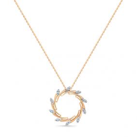 Золотое колье Мастер Бриллиант 01M6-160729-00-00 с бриллиантом 01M6-160729-00-00 фото