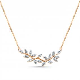 Золотое колье Мастер Бриллиант 01M6-160744-00-00 с бриллиантом 01M6-160744-00-00 фото