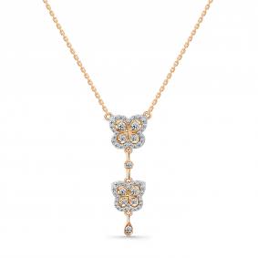 Золотое колье Мастер Бриллиант 01M6-160800-00-00 с бриллиантом 01M6-160800-00-00 фото