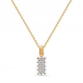 Золотое колье Мастер Бриллиант 01M6-160805-00-00 с бриллиантом 01M6-160805-00-00 фото