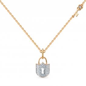 Золотое колье Мастер Бриллиант 01M6-160808-70-00 с бриллиантом 01M6-160808-70-00 фото