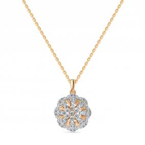 Золотое колье Мастер Бриллиант 01M6-160809-00-00 с бриллиантом 01M6-160809-00-00 фото