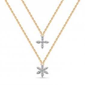 Золотое колье Мастер Бриллиант 01M6-160816-00-70 с бриллиантом 01M6-160816-00-70 фото