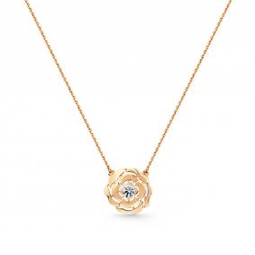 Золотое колье Мастер Бриллиант 01M6-160823-00-00 с бриллиантом 01M6-160823-00-00 фото