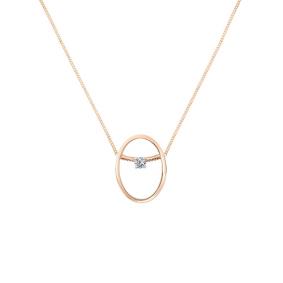 Золотое колье Мастер Бриллиант 01M6-298 с бриллиантом 01M6-298 фото