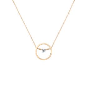 Золотое колье Мастер Бриллиант 01M6-300 с бриллиантом 01M6-300 фото