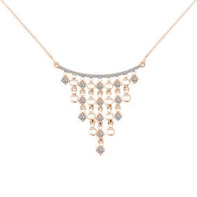 Золотое колье Мастер Бриллиант 01M6-314 с бриллиантом 01M6-314 фото