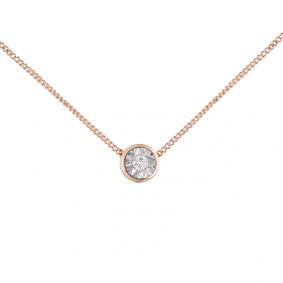 Золотое колье Мастер Бриллиант 01M6-345 с бриллиантом 01M6-345 фото